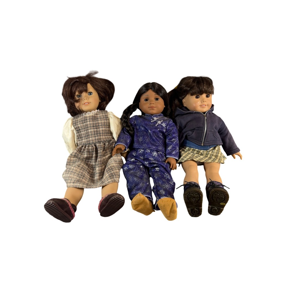 American Girl Doll Lot of 3 Kaya Molly McIntire Just Like You 18 Inch Dolls